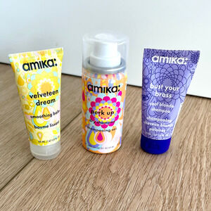 Amika [ 3 piece ] minis / travel size set dry shampoo / smoothing cream